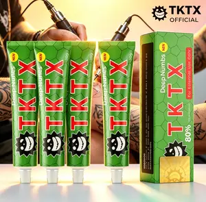 TKTX Green 80% Max Strength Numbing Cream | Painless for Tattoos, Piercings & Laser Hair Removal | Long-Lasting Topical Anesthetic for All Procedures