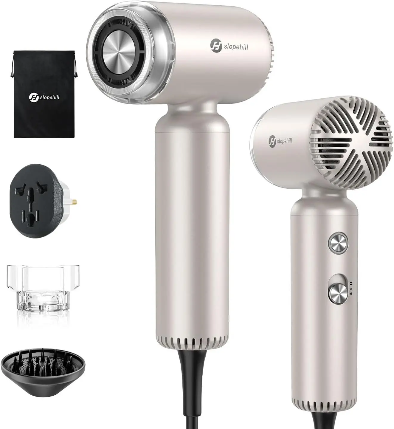 Dual Voltage Travel Hair Dryer, 1500W High-Speed Ionic Hair Dryers Gift for Women, Fast Drying, Compact & Lightweight, No Heat Damage & Low Noise for Home, Portable Hairdryer International, 110-240V tiktokshopspringglowup tiktokshopbacktoschool, Smoothing