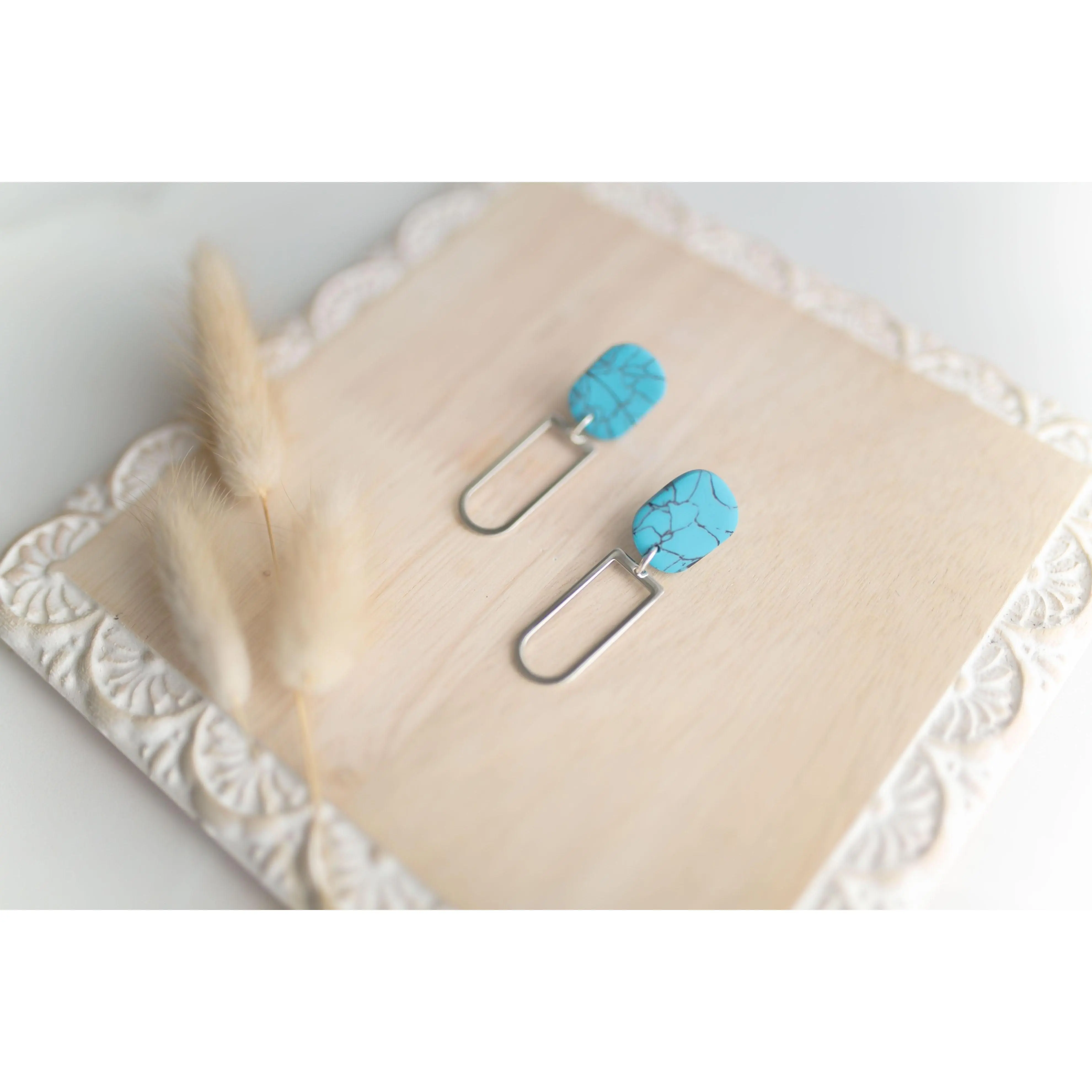 Clay earring | turquoise  | Southwest Collection