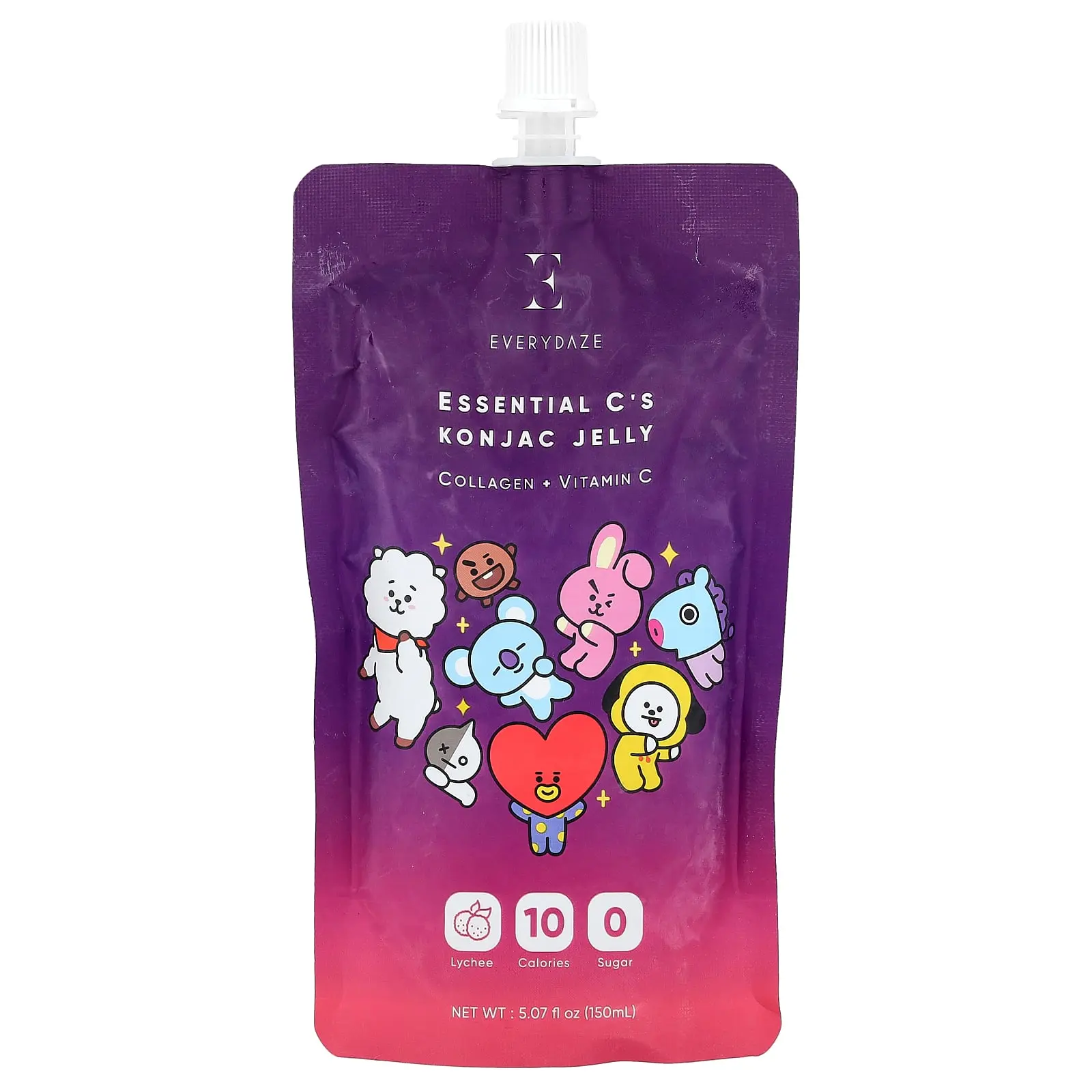Everydaze Essential C's Konjac Jelly, Lychee, 5.07 fl oz (150 ml)