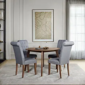 Favorer Gaffney 5-Piece Dining Set, Brown+Gray