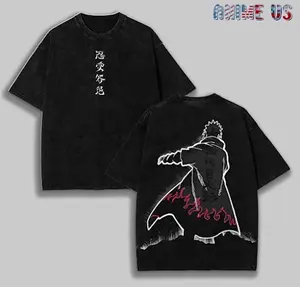 Minato Namikaze "Fourth Hokage" Father Naruto Anime Printed T-Shirt Washed Unisex Streetwear Naruto Merch Gift For Naruto Fan Minato Fan UMH