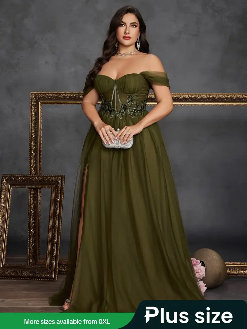 prom dresses chubby Plus Size Summer Dress Elegant Embroidery Chiffon Prom Formal Party Dresses for Chubby Women Loose Ladies Church Dress