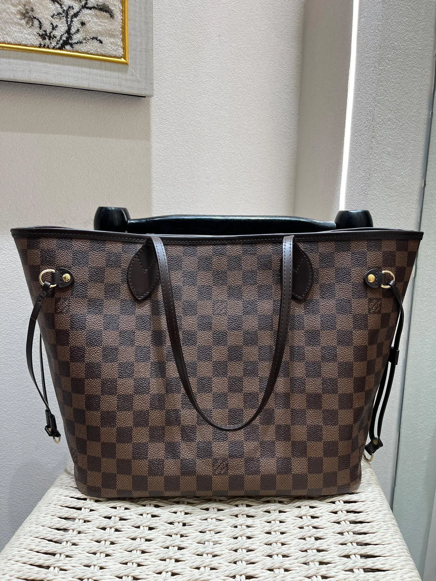 Pre-owned Louis Vuitton damier neverfull tote 13804049