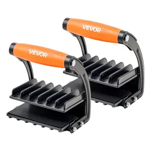 2-Pack Heavy Duty Carbon Steel Plywood Carriers, Single-Handle Hand Tools with 200 lbs Capacity, Adjustable Non-Slip Grip, Fits 0-1 in Thickness Drywall, Plywood, Plastic Boards