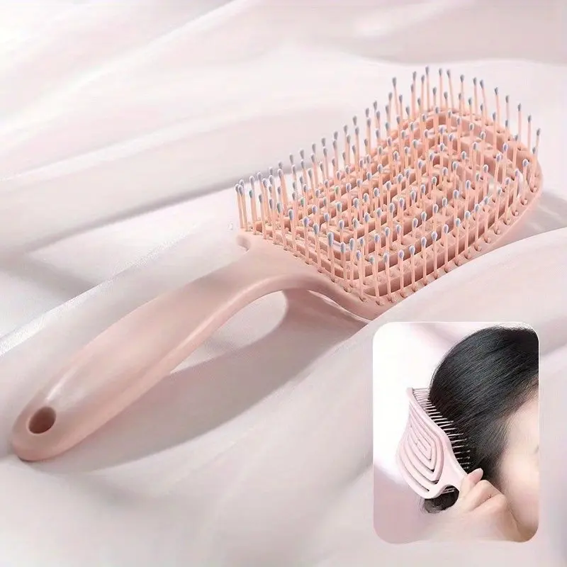 High cranial top fluffy big curved comb, hairdressing comb, long hair styling massage comb, comb cleaner, suitable for women, long and short hair, Plastic Combs, Hair Care Comb, Hair Styling Tool, Hair Styling Combs