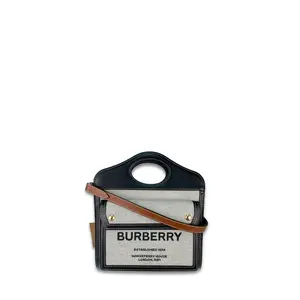 Pre-owned BURBERRY Canvas Crossbody Bags Pocket Mini Top Handle