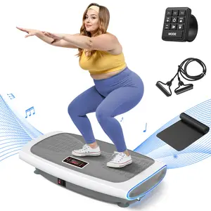 Merach 4D Vibration Plate Exercise Machine 7-in-1 Vibration Plate with Glide, Swing & Massage, Vibrating Plates with Whole Body Workout Sculpting Platform for Home Fitness for Women Men