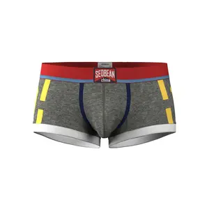 SEOBEN 2026 Men's Flat Angle Underwear Mid Low Waist Abdominal Compression Comfortable Fit for Daily Wear