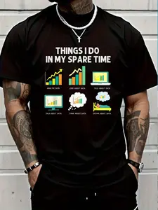 100% Cotton Data Analyst Statistic Scientist Funny Data Engineer Nerd T-Shirt Women's Men's Graphic Tee Crew Neck summer vacation Tops