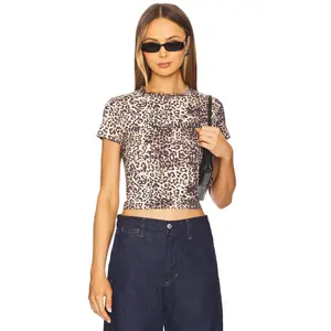 LIONESS Clubhouse Tee in Leopard Fade