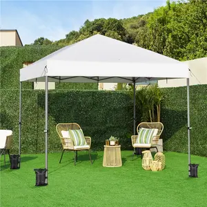 Yaheetech 12x12FT Pop-up Canopy Easy Set-up Tent, Portable Outdoor Canopy Instant Tent with Wheeled Carry Bag & 4 Sandbags for Home & Commercial Use