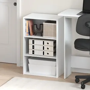 3-Tier Bookshelf - Compact Open-Shelf Cube Storage Unit, 11x17x26 in, for Living Room, Home Office Furniture