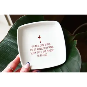 Child of God Personalized Ceramic Keepsake Dish - Baptism & Confirmation Christian Gift Psalm 139 (Copy)