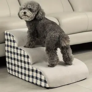 Pet stairs, dog ramps, dog stairs for high beds, step dog stairs for beds, easy to clean, not easy to collapse, suitable for small/medium/large dogs, Poodle and cats, premium pet furniture, non-slip ramps, ideal for beds, sofas and car ramps
