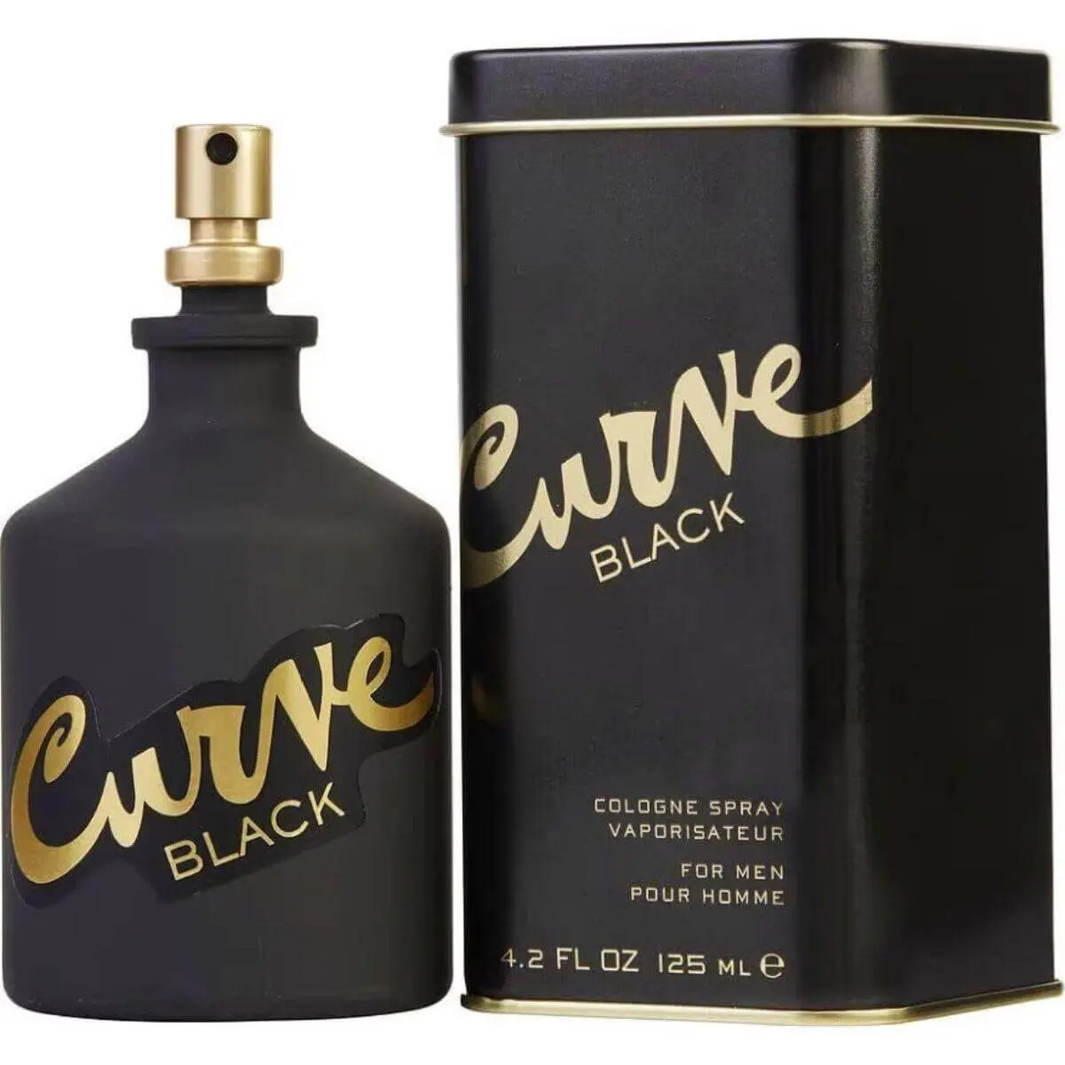 Liz Claiborne Curve Black Eau de Cologne Spray for Men, 4.2 fl oz - Citrus Spicy Woody Fragrance with Bergamot, Vetiver, Leather Notes & Body Scent, Fragrances Perfumes Cologne, Men's Fragrances