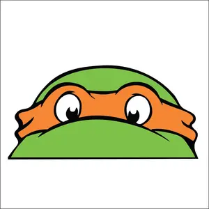 Michelangelo Peeking sticker, Ideal for Laptop and Water Bottle Decor, anime sticker waterproof