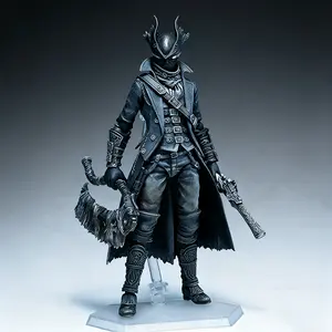 Figma #367 Bloodborne The Hunter Movable Action Figure - Ultra-Detailed Yharnam Hunter Statue with Signature Weapons, Collectible for Bloodborne Fans