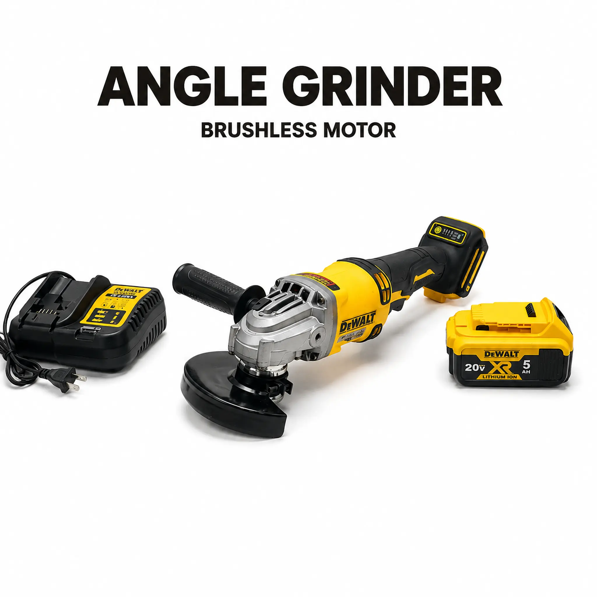 DEWALT DCG414 Brushless 125mm Angle Grinder, 9000RPM No-Load Speed, M10/M14 Spindle Thread, Metal/Stone Cutting Wheel, High Torque MAX XR, Torx Compatible, for Metalworking & Masonry Tasks lithium-ion cordless outdoor supply truck repair