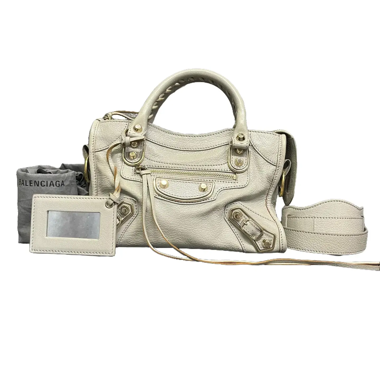 Pre-owned Balenciaga italy Clutches and wristlets Classic Metallic Edge City Mini 9cm Safe Clutch Wristlet Very Good Condition (Pre Loved Luxury Bag)