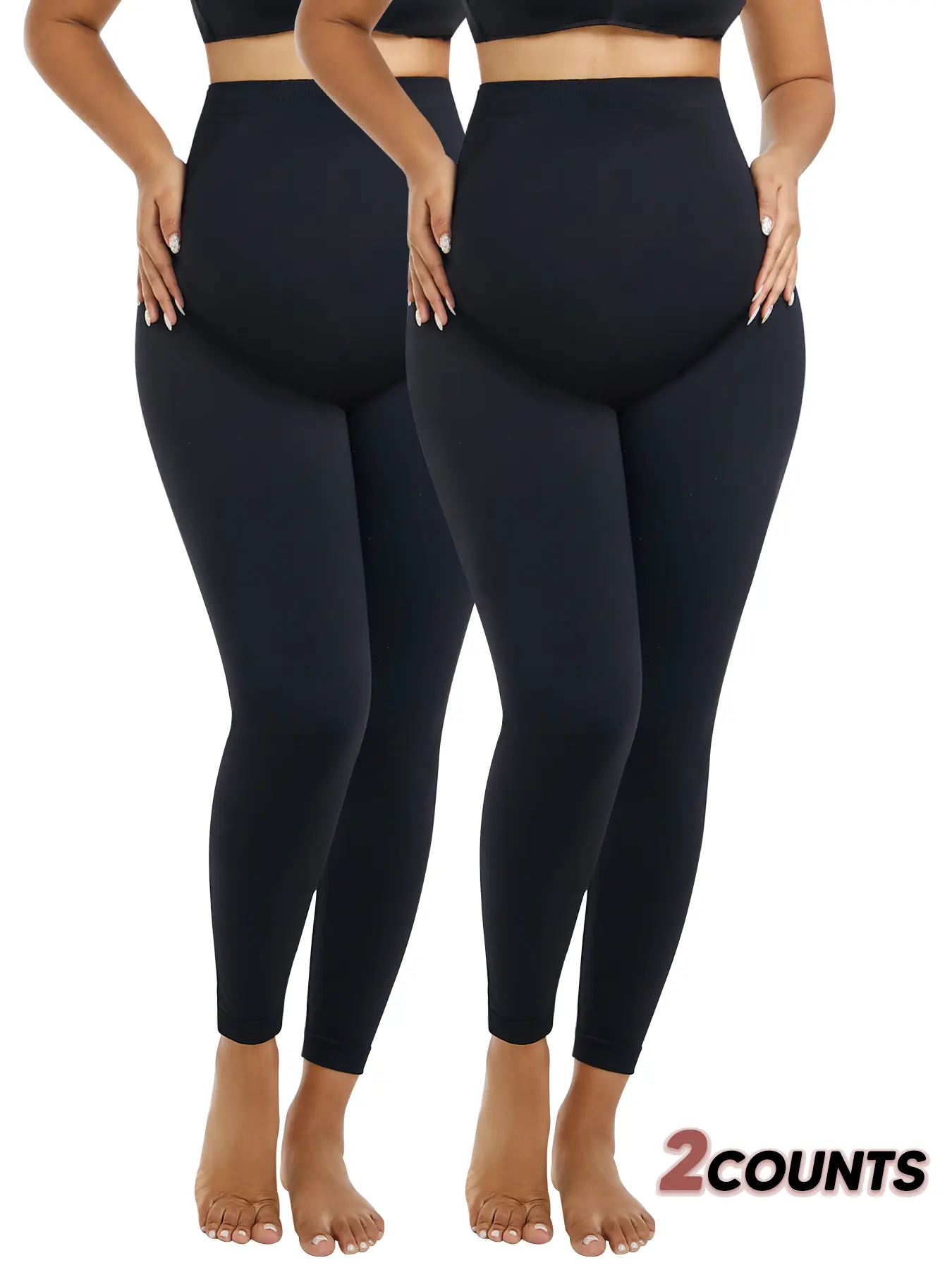Maternity Pregnancy Solid High Waist Leggings, Soft Comfy Breathable Skinny Pants, Maternity Bottoms for All Seasons, Prenatal Maternity Clothing, Pregnancy Clothes
