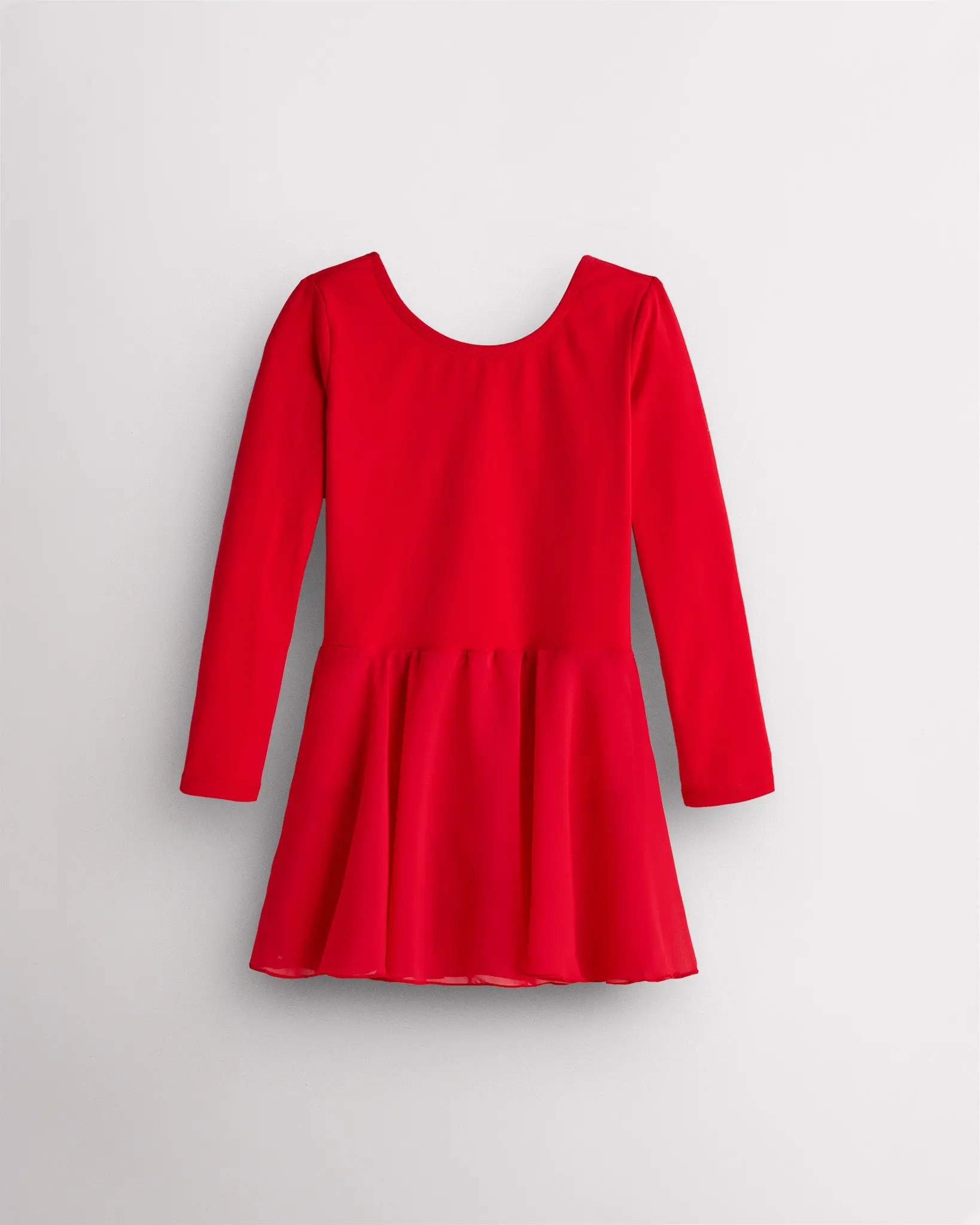 Girls Long Sleeve Ballet Leotard with Sheer Skirt