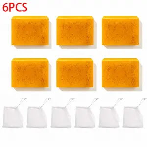 6/9/12PCS Kojic Acid Turmeric Lemon Soap Bar for Face & Body – Brightening Cleanser for Dark Spots, Dull Skin, Even Skin Tone, Hydrating Skincare & Body Care