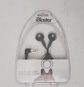 iBlaster Retractable Earphones Black 179BK-CS