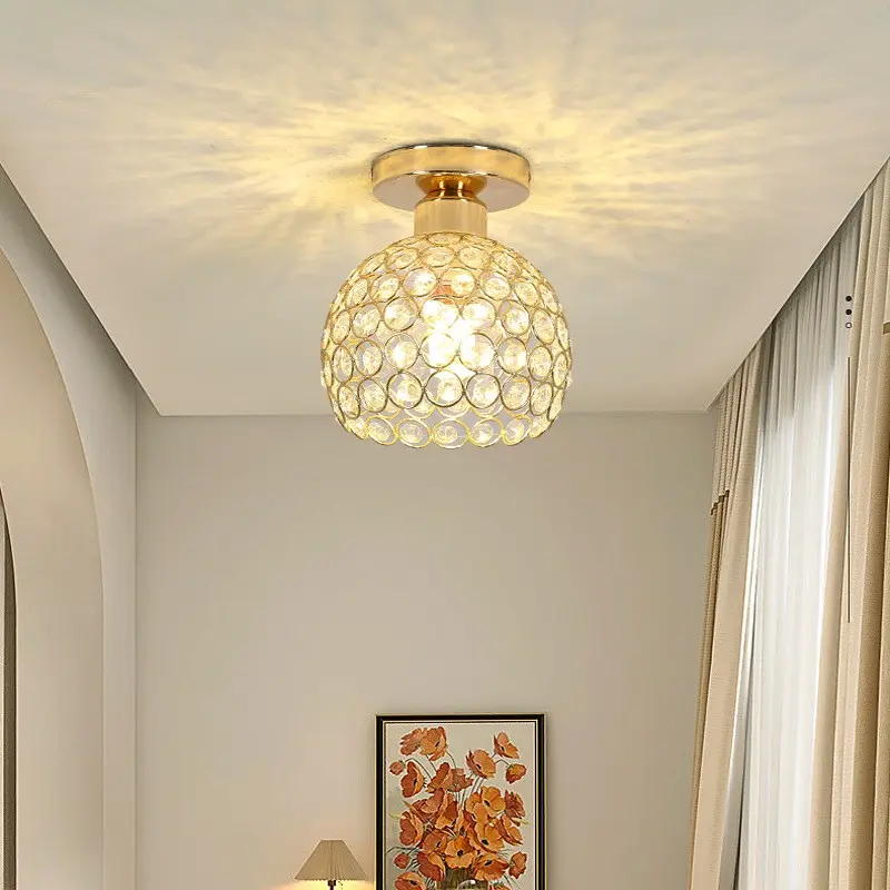 Modern Nordic Hallway Light, Creative Entrance Crystal Ceiling Lamp, Home Ceiling Lighting, Simple Modern Design, Energy Efficiency Rating B, Model Xinghao H7