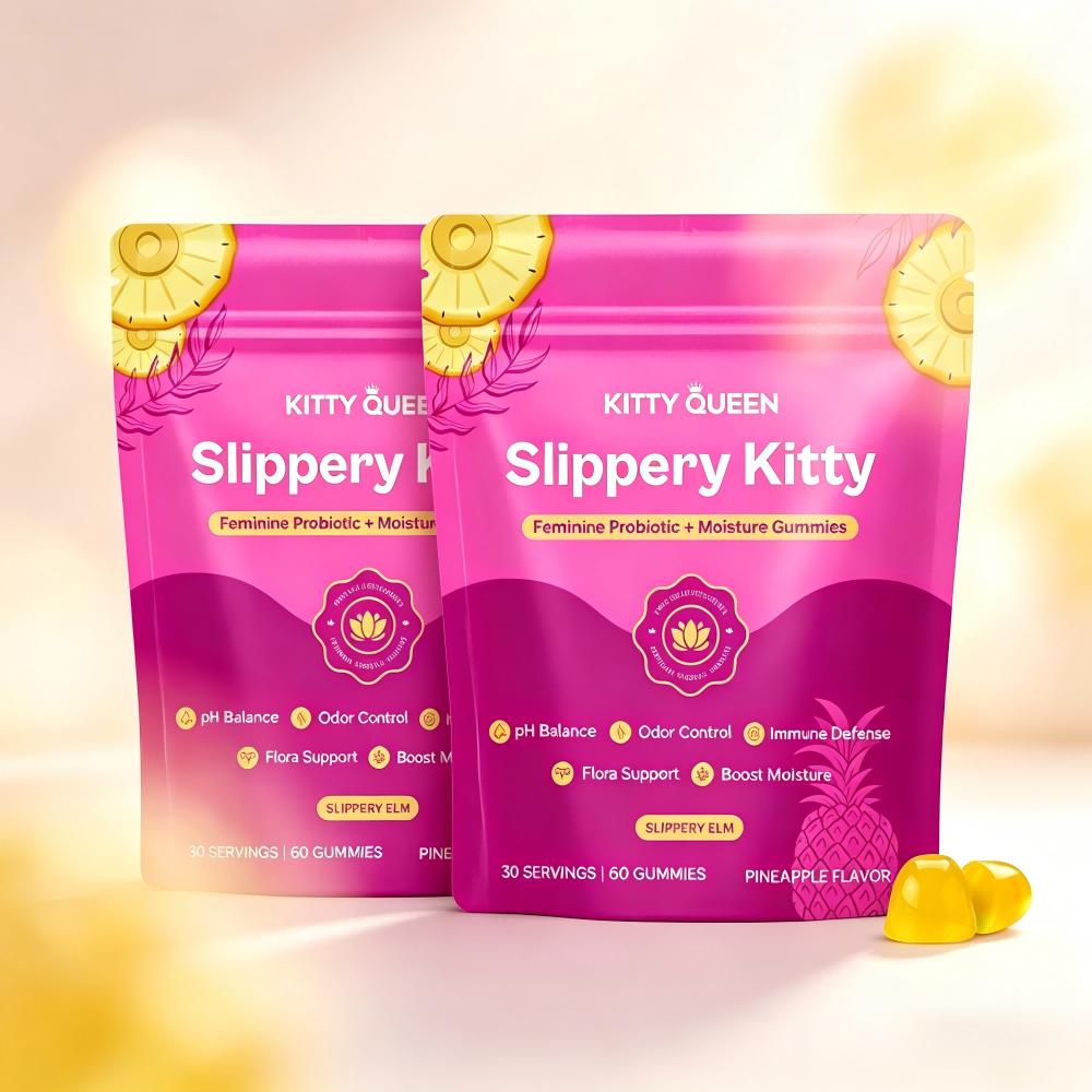 Her Juicy Feminine Balance Probiotic Gummies with Pineapple Extract for Women, Slippery Elm & Prebiotics for Dryness & Gut Health, 60ct Healthcare Supplement Optimum