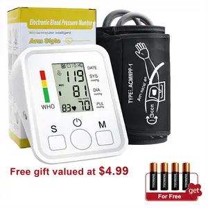 All-in-One Portable Upper Arm Blood Pressure Monitor – Large LCD Display, One-Touch Operation, Voice Reports, Hypertension Alerts, 2×99 Memory, Adjustable Cuff | Home & Travel Essential for Seniors, Pregnant Women & Blood Pressure Management