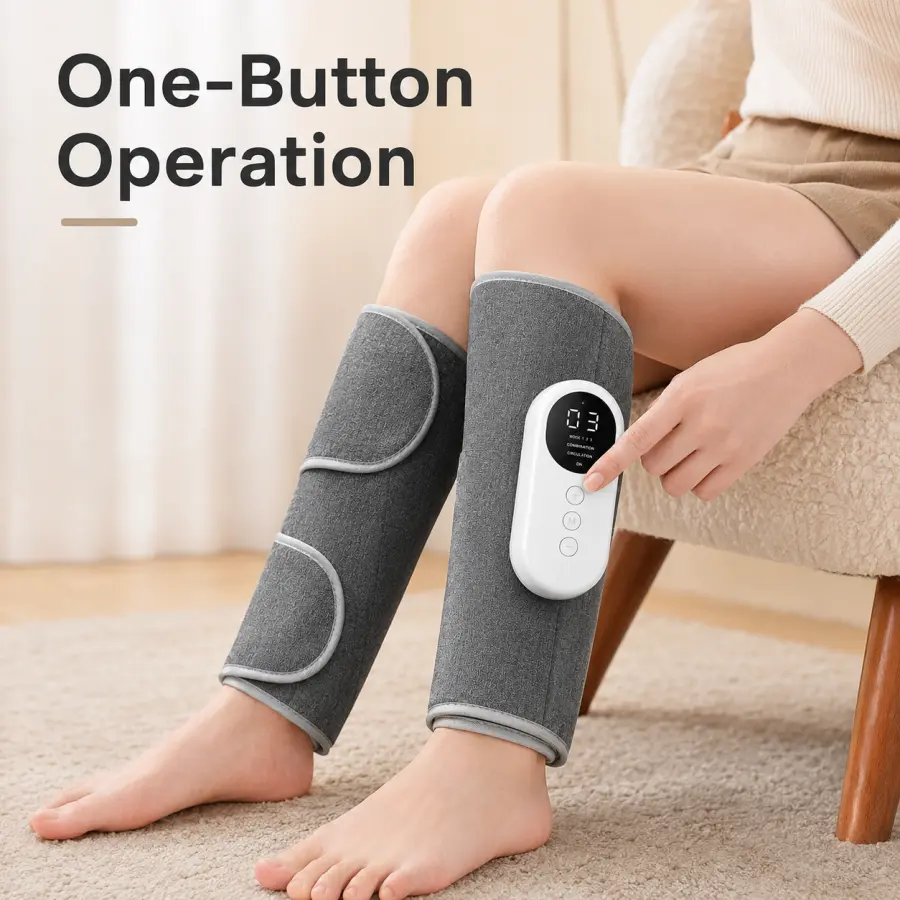 Electric Leg Massager – For calf, foot, and leg muscle relaxation; features leg heating and cordless operation; supports USB charging; an ideal gift for Christmas, Mother's Day, or Father's Day.