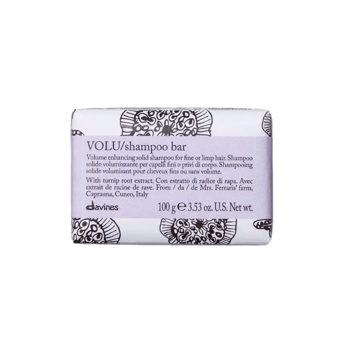 Davines VOLU Essential Shampoo Bar - Volume Enhancing Solid Shampoo for Fine or Limp Hair - Sustainable Beauty - Sulfate Free