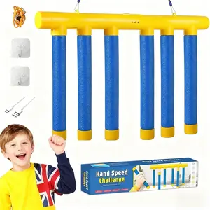 Reflex Challenge Game, Drop Sticks Game, Hand Eye Coordination Training, Reaction Training Toy, Catching Sticks Game, Game Stick Reflex Training, 3 Adjustable Speed