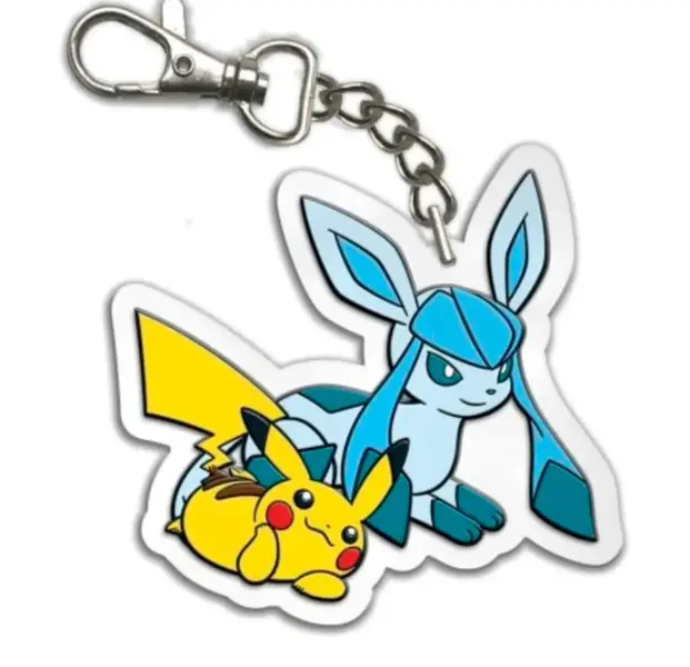 Pokemon Pikachu and Glaceon Keychain
