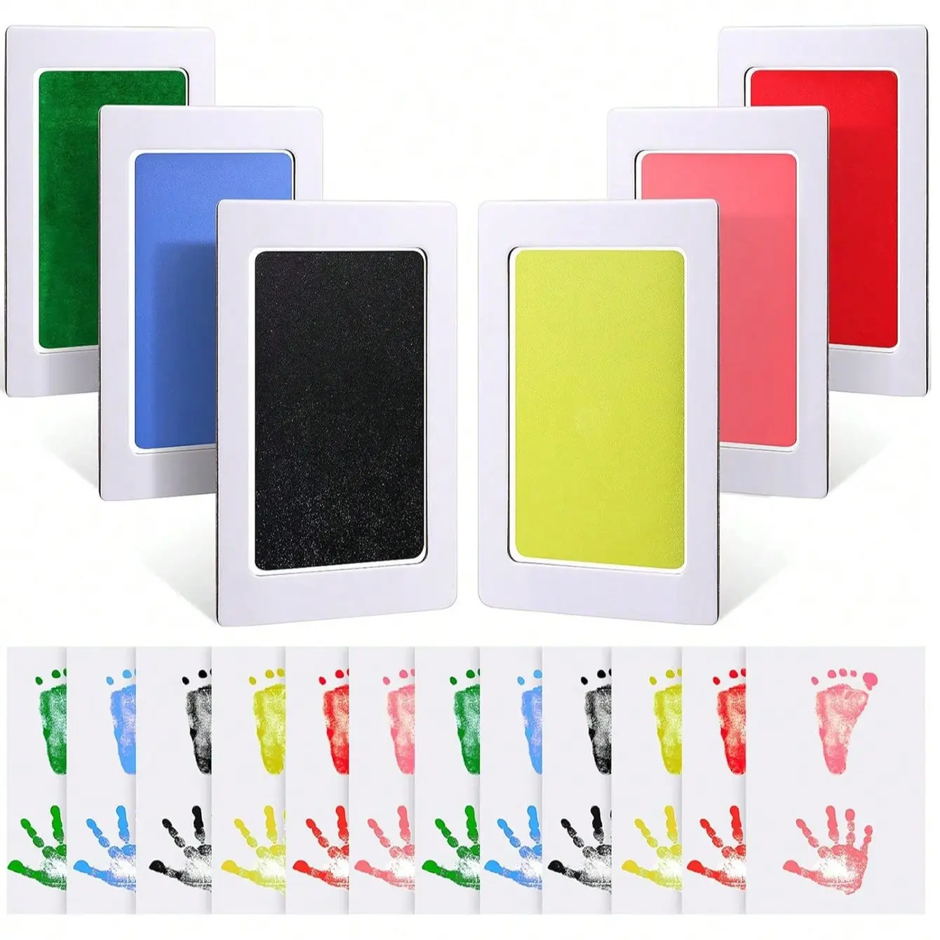 1pc Large Clean Touch Ink Pad for Baby, Infant, Newborn Fingerprints and Footprints, Couple Fingerprints, Couple Anniversary Gift, Valentine's Day Commemorative Gift, Family Souvenir Supplies, Baby Shower, Ink-Free Baby Hands and Footprints