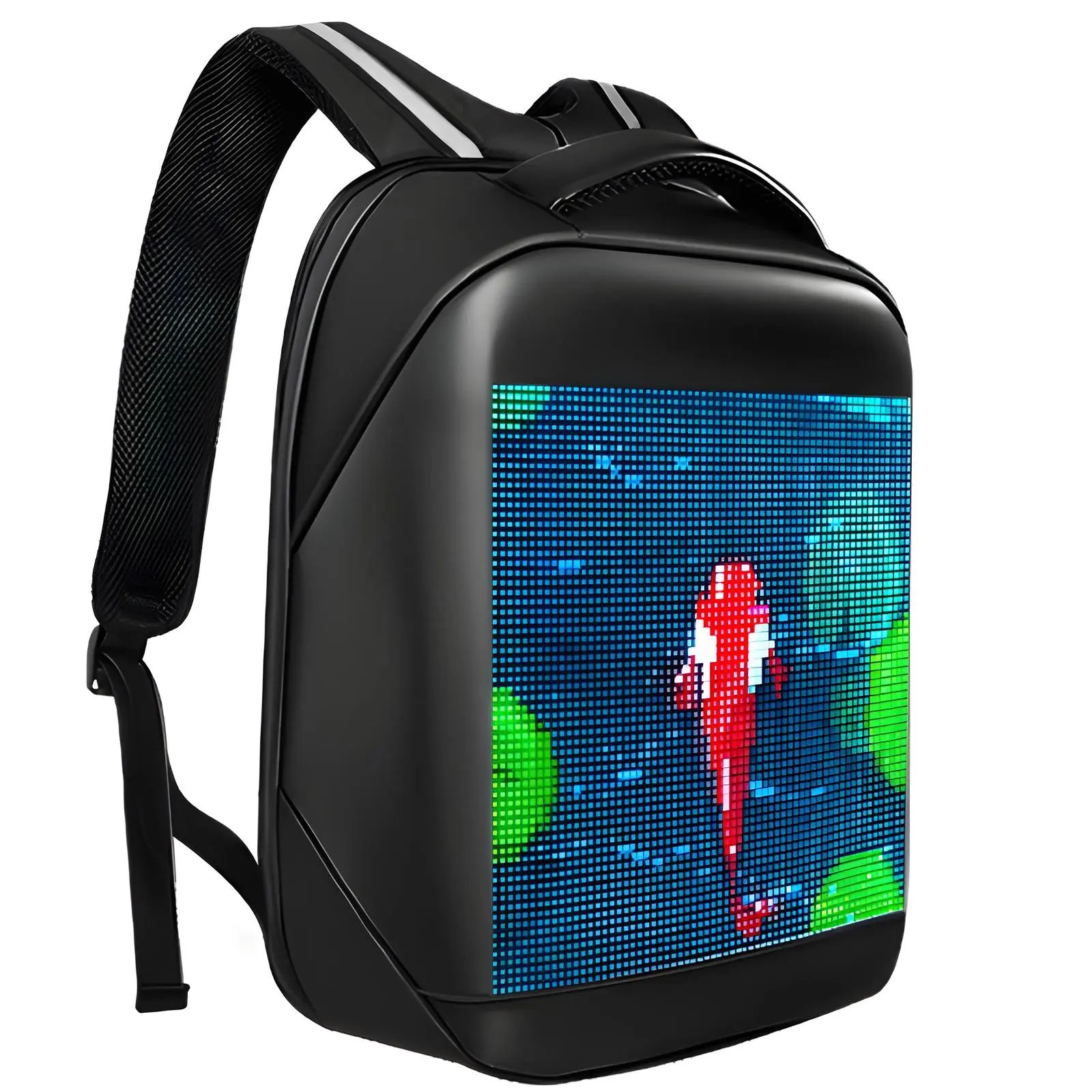 Led Backpack with Programmable Screen,LED Display USB Charging Backpack,DIY Fashion Backpack Digital Colorful halloween bag,summerwins summerwins