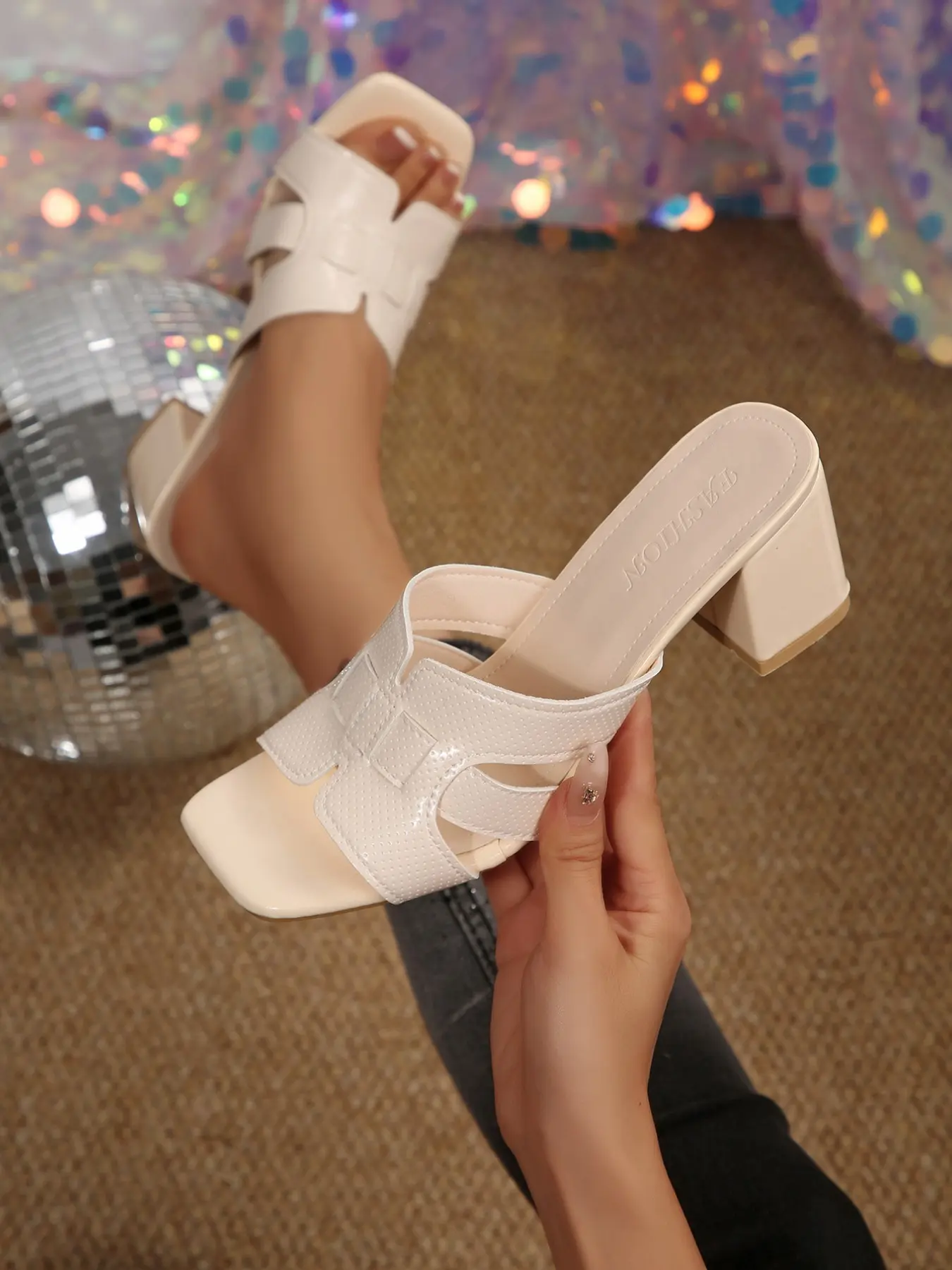 Women's High Heel Sandals, Elegant Fashionable Sandals, Fashion Design, Perfect for Photoshoots, Parties, Live Streams, Elegant and Comfortable, Formal and Casual Occasions, Rubber, Minimalist Sandals