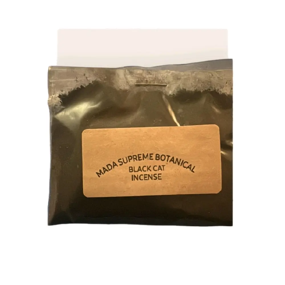 Black Cat Incense Powder, Single Item Cultural Collectible for Incense Burning Rituals