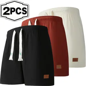 2026 loose casual home trend versatile drawstring design five quarter pants