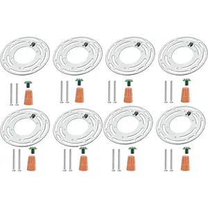 4Inches Universal Light Fixture Mounting Bracket 8 Sets 4" Circle Mounting Bracket for Wall Light Chandelier