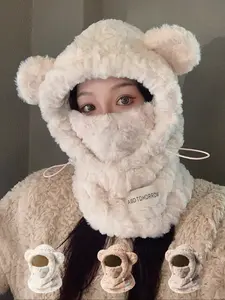 Ultra Soft Warm Winter Balaclava, Cute Animal Design, Full Head Face Neck Protection, Comfortable Fashionable Daily Wear Outdoor Activities