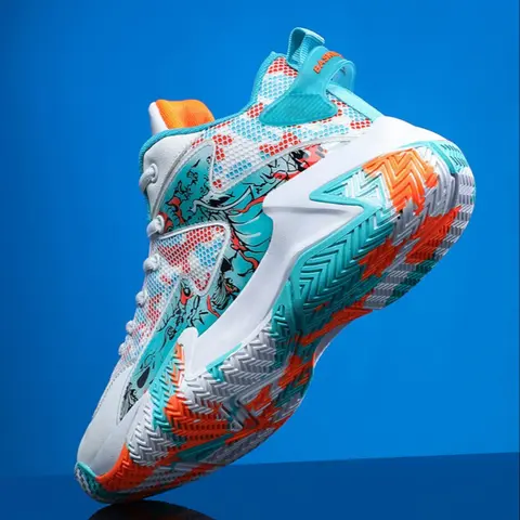Men's Patchwork Pattern Lace-up Sneakers, Round Toe High Top Non-slip Running Shoes, Casual Comfortable Breathable Sports Shoes, All-match Walking Shoes, Outdoor Sneakers, Fashion Running Sneakers, Fashionable Running Shoes, Trendy Running Shoes