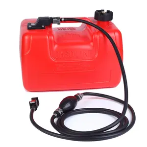 Marine Tank, 3 Gal Marine Portable Tank Outboard Marine Boat Transfer Tank with 9.8 ft Hose, Gauge for Outboard Engine Boats, Yacht, Fishing Boat, Deck Boat