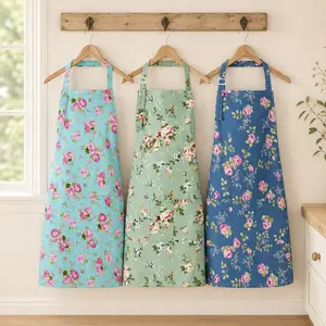 Cooking Aprons for Women, Cute Kitchen Floral Apron for Baking, Women Gifts for Birthday Cooking Aprons for Women, Cute Kitchen Floral Apron for Baking, Women Gifts for Birthday