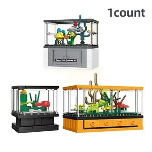 Fish Tank Building Block Set, Creative Fish Tank Blocks Set, DIY Education Building Block Toys, Home Furniture, City Building Block Assembly Toys
