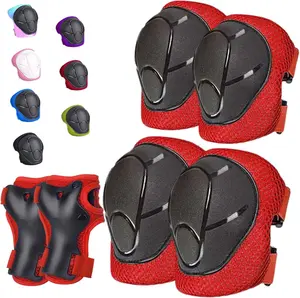 /Youth  Pads Elbow Pads for 3-14Years Boys Girls 6 in 1  Protective Gear Set Adjustable for Skating Cycling  Rollerblading Scooter Roller Skates