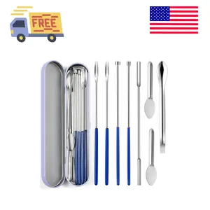 8 Piece Capsule Filling Machine Kits for Empty Pill Capsules Filler