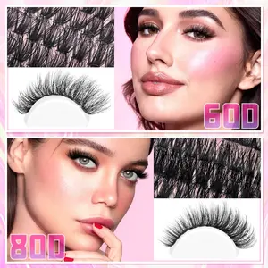 Lash Clusters Kit 60D 80D Individual Lashes, D Curl 9-16mm, Thick False Eyelashes, Nature Look, Soft and Lightweight, Easy to Use at Home