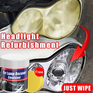 Car Headlight Restoration Polishing Kits Headlamp Scratch Remover Repair Cleaning Paste Remove Oxidation Headlight Scratch Removal Headlight Recovery Headlight Polish Liquid Car Lamp Recover Emulsion